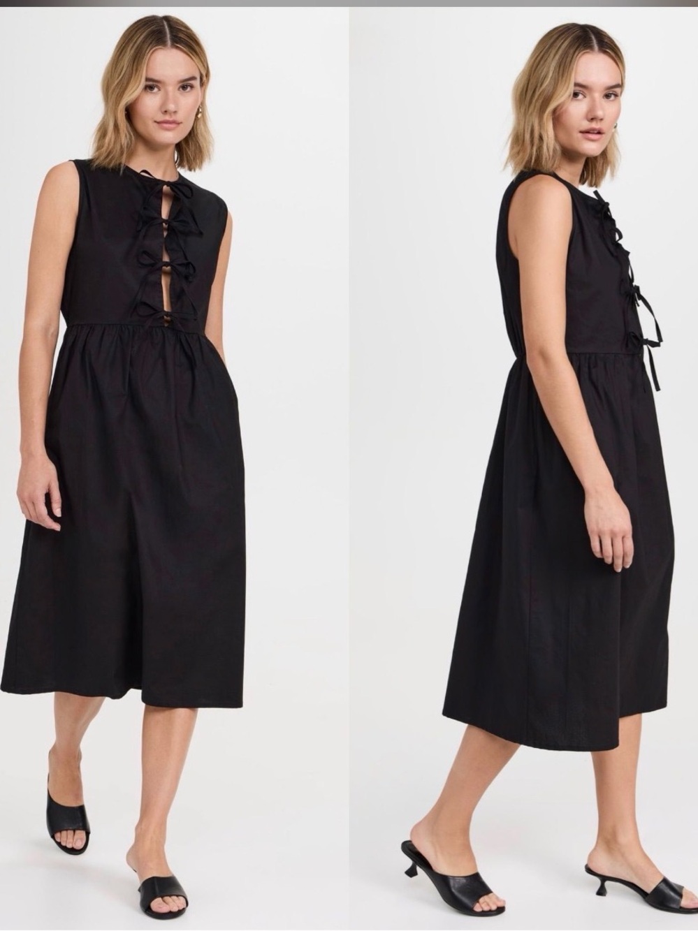The Lulo Project Hortensia tie front dress (black)